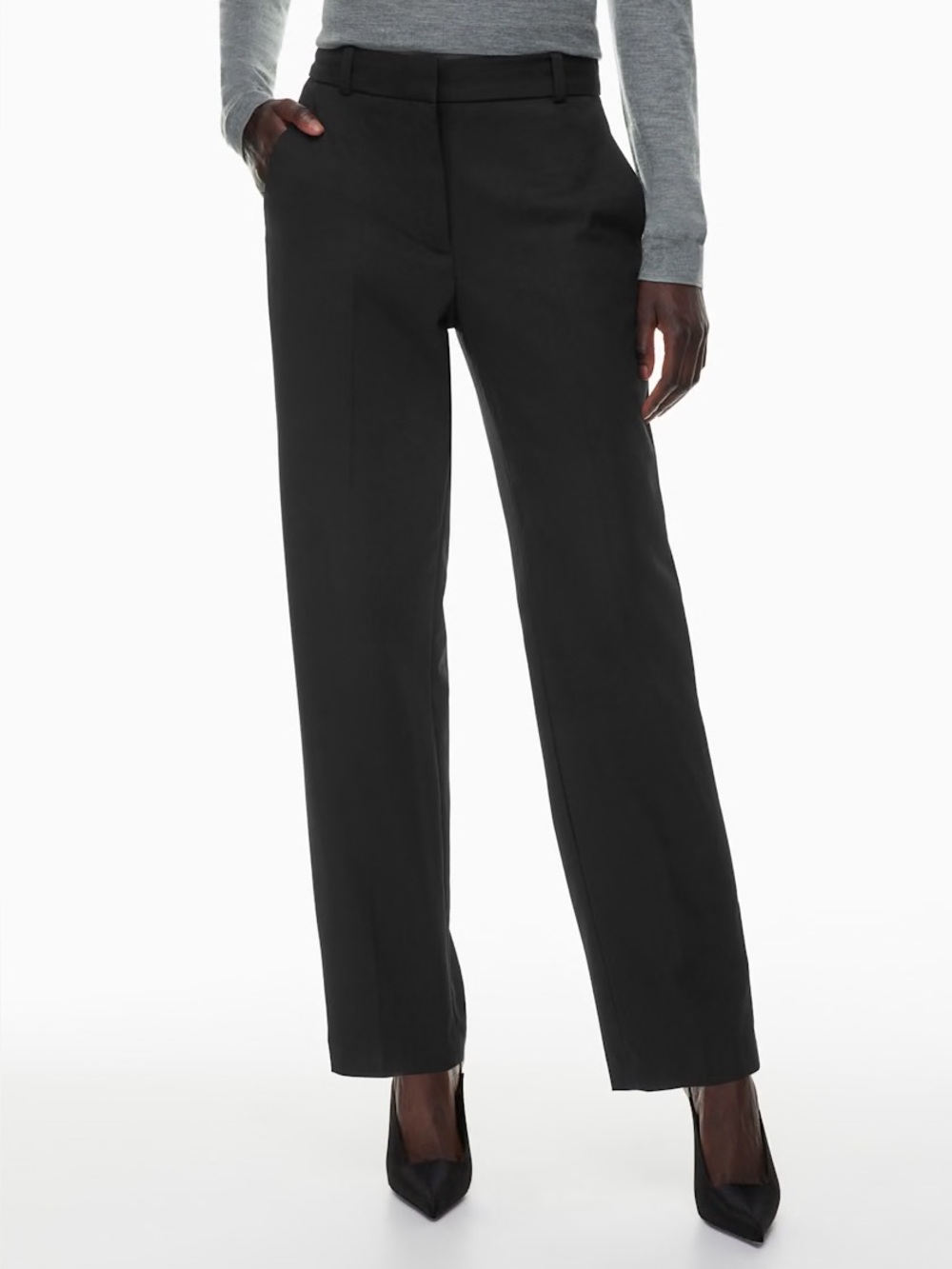 Aritzia Babaton Size 12 Command Pant Trousers Black Straight Leg